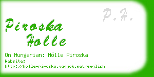 piroska holle business card
