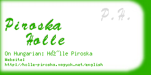 piroska holle business card